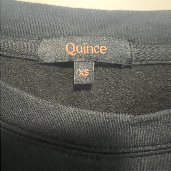 New Quince SuperSoft Fleece Crew Black, New with Out Tags - Picture 4 of 6